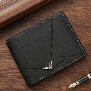 3for$20 men wallet Men's Business Casual Pu Short Wallet Lightweight
